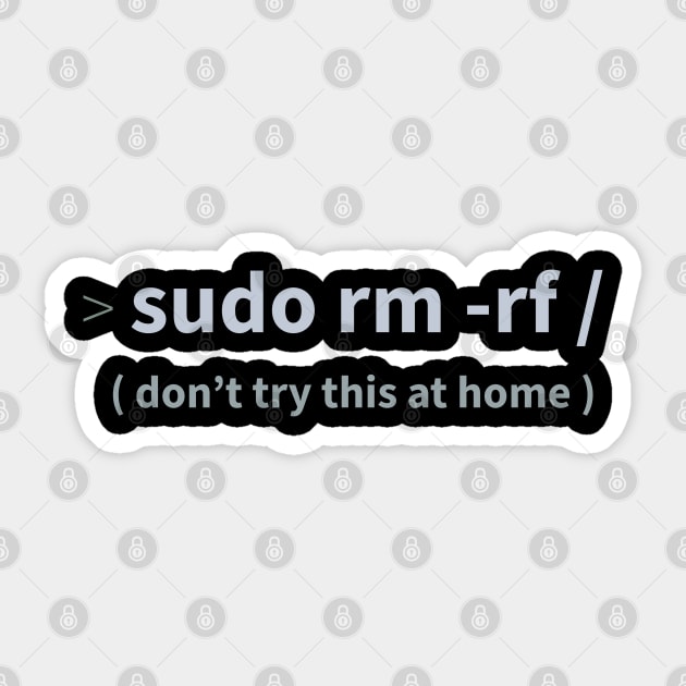 Developer Sudo rm -rf Sticker by thedevtee